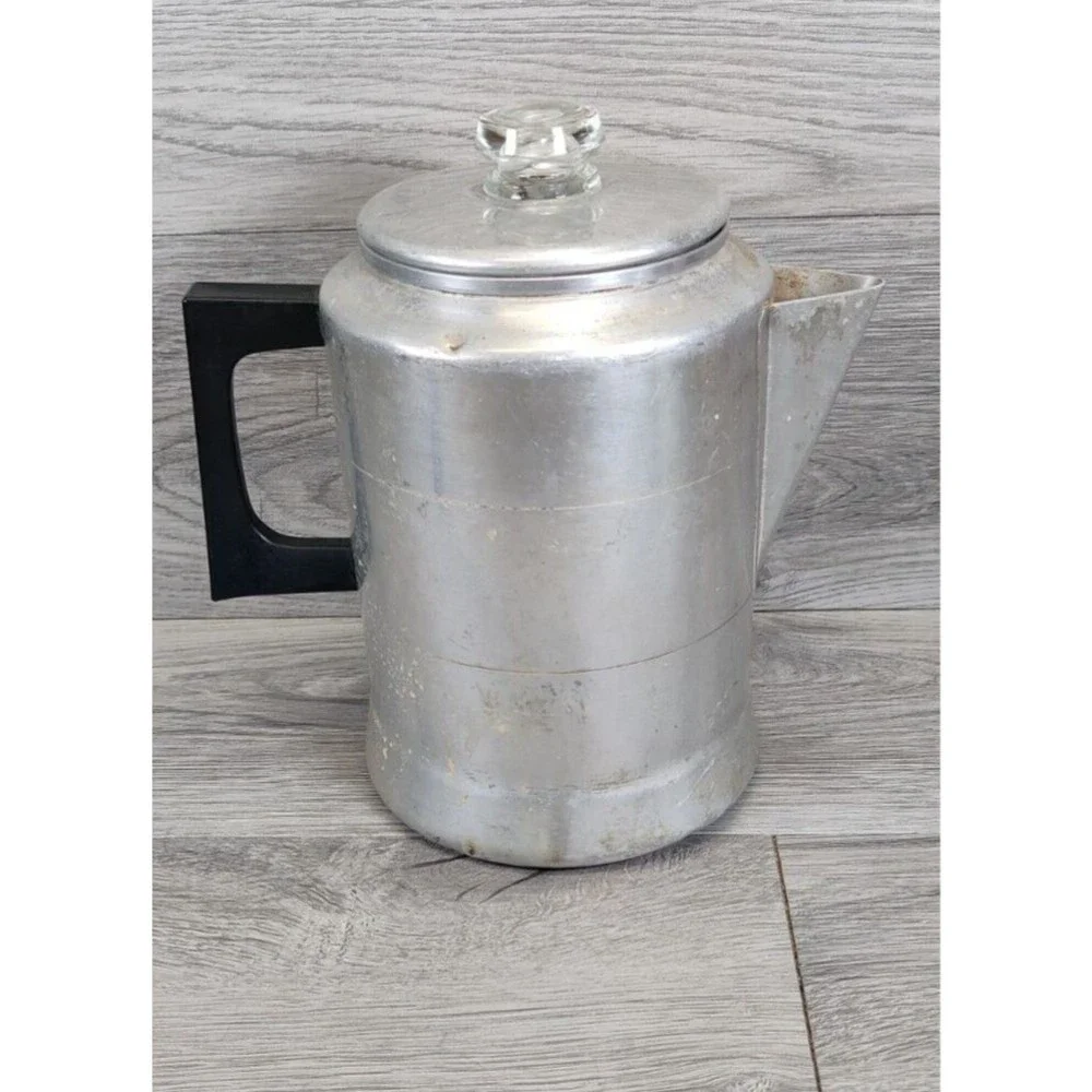 Vtg  Comet The Popular Aluminum 5 - 9 Cup Percolator Stovetop Coffee Maker